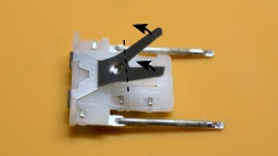 If the contact does not close properly after cleaning, bend up the legs of the lever a tiny bit.
