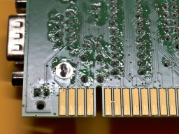 There is not much space between the vias and the pads of the edge connector.