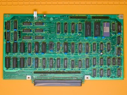 The upper board: cleaned, recapped, new Zorro connector, and the six driver chips seated in sockets.
