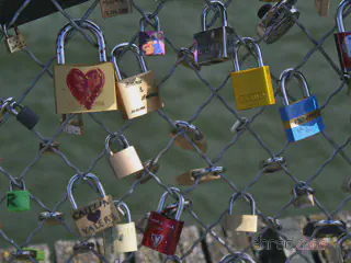 Liebesschlösser an der Pont des Arts