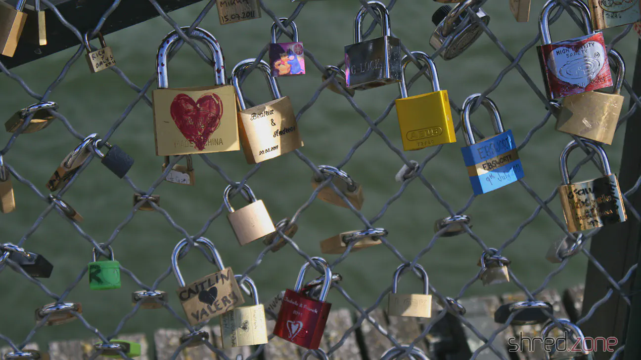 Liebesschlösser an der Pont des Arts